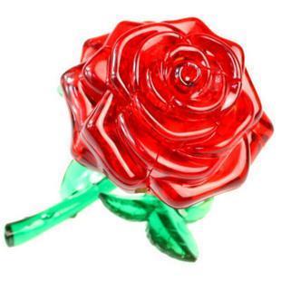 风靡全球的3D crystal puzzle~热恋中的玫瑰花 3D立体水晶拼图120