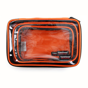旅行三合一大容量收纳袋数码配件防水耐磨透明视窗实用工具包套装