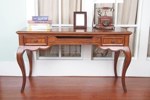 美式实木书桌 欧式电脑桌 办公台 写字桌
