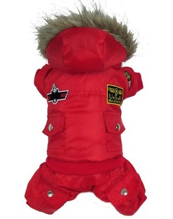 包邮美国空军宠物衣服超厚加绒保暖秋冬装狗狗衣服泰迪萨摩耶衣服