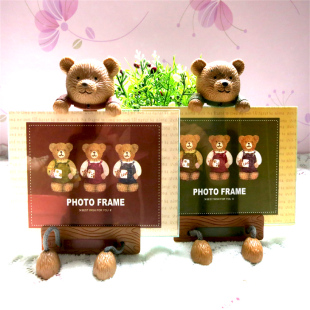 韩式影楼创意复古塑料小熊相框儿童宝宝可爱摆台相架7寸礼品相框