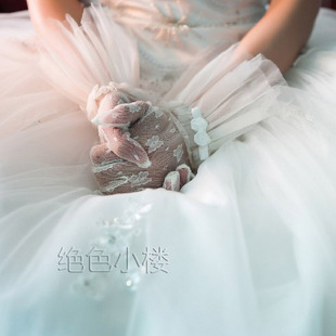 特价热卖韩式蕾丝小花长款短款新娘结婚婚纱手套新款气质礼服配饰
