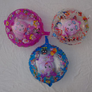 氢气球批发 气球 儿童充气气球 卡通气球 球中球羊