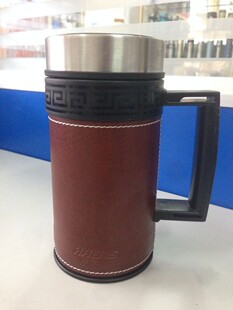 哈尔斯中国风紫砂办公杯HZS-420L(礼盒装) 咖啡色 *全国包邮*
