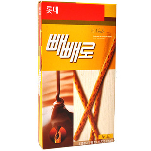 新品韩国乐天LOTTE巧克力夹心巧克力棒饼干32克g注心巧克力饼干