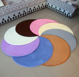 正品加厚圆形珊瑚绒地毯客厅卧室吊篮防滑垫瑜伽垫转椅地垫可定制
