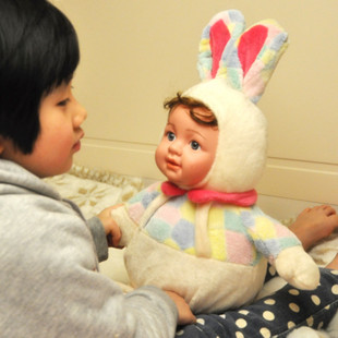创意毛绒玩具七彩娃娃儿童玩伴仿真娃娃 儿童生日礼物 家居摆件