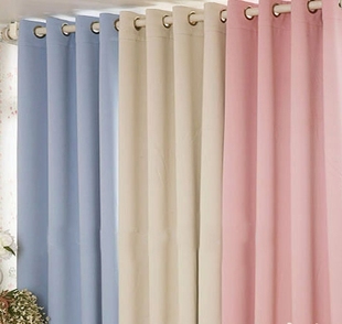 遮光窗帘，窗帘定做环保素色遮光布遮阳布