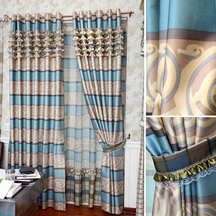 薇安莎帝奢爆款特价高档全遮光地中海现代简约窗帘成品卧室客厅