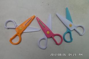 新品酷卡cooka学生塑料剪刀/安全剪纸颜色3款随机