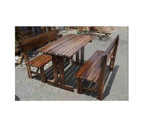 庭院防腐木桌椅 户外桌椅 实木餐桌椅 咖啡桌椅 餐椅/可定制。