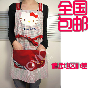 包邮出口日韩版HELLO KITTY可爱公主时尚厨房卡通工作服家居围裙