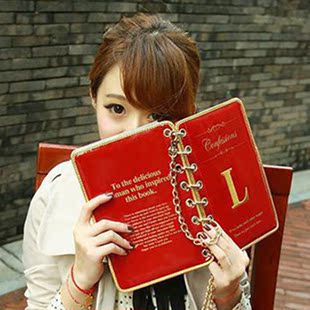 包包2014新款韩版 书本日记本包链条单肩手拿小包包优雅气质个性
