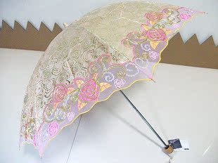 太阳伞蕾丝公主宫廷阳伞韩国日本欧美洋伞防晒折叠伞二折伞公主