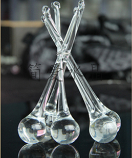 30X150mm透明 拉丝水滴吊坠 水晶珠帘 DIY配件必备 玻璃拉丝球