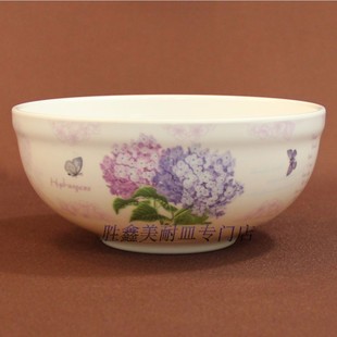 胜鑫代理 希尔 5.5寸西式圆碗 家庭美耐皿餐具-紫阳花 可批发