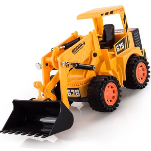 无线遥控可充电玩具车 推土机 夹木机 铲雪机 压路机工程车遥控车
