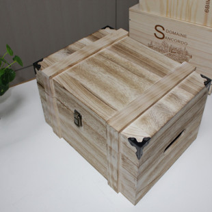 红酒木盒木箱6支装葡萄酒盒仿复古酒箱子葡萄酒礼盒六支装定制
