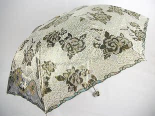 日本正品三折刺绣伞甜美折叠伞超强防紫外线防晒太阳伞遮阳伞包邮