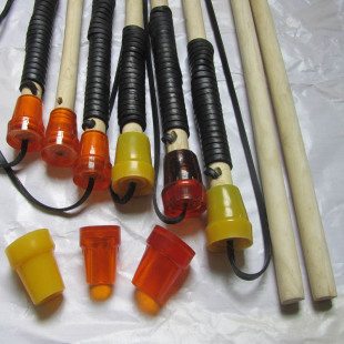 优质健身陀螺鞭杆 木质鞭杆 配3米鞭绳 加装防震托减震套管