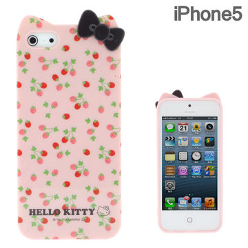 iPhone6splus手机壳苹果5se保护套hello kitty卡通碎花田园风套