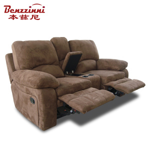 本兹尼#3050 加厚坐垫 绒布家庭影院组合沙发 双人多功能躺椅沙发