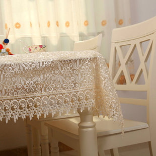 蕾丝餐桌布茶几桌布长方形布艺茶几布欧式方桌台布正方形书桌盖布