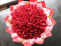 99朵红玫瑰花束济南鲜花店速递同城七夕节鲜花预定情人节礼物送花