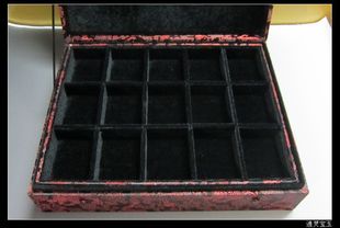 《禹熙堂》多格双层锦盒包装首饰收纳展示盒和田玉 翡翠珠宝核雕