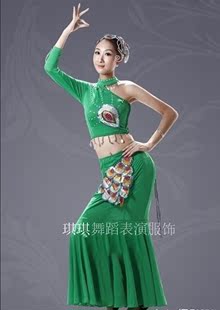 民服饰傣族舞蹈服装舞台服装傣族表演服特价儿童演出服