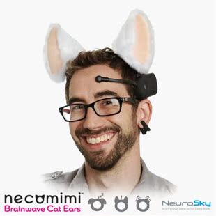 necomimi随心而动的猫耳 脑电波感应猫耳朵 意念控制游戏 百里