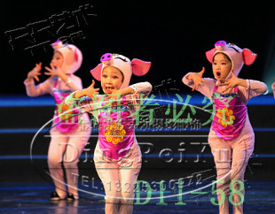 小猪演出服 儿童演出服 小猪表演服 幼儿扮演动物造型舞蹈服