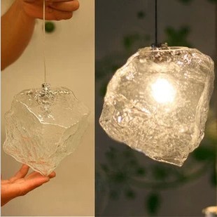 特价简约现代玻璃冰块LED吊灯时尚创意卧室餐厅过道吧台酒吧吊灯