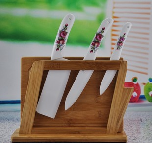 包邮OUBITE韩国5件套陶瓷刀厨房多功能刀具7寸菜刀水果刀套装免磨