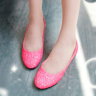 2014春季韩版甜美淑女蕾丝圆头平底单鞋舒适显瘦女鞋公主鞋大码女