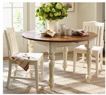 美式乡村风格圆形餐桌 实木家具 地中海风格实木餐桌圆形
