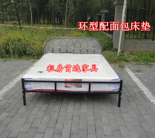 1.5米铁艺床 北京铁架双人床 黑色铁床 简约时尚 免费送货安装