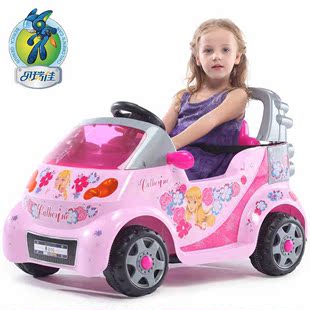 贝瑞佳大脚板卡通车儿童遥控四轮童车新款宝宝电动车玩具车小汽车