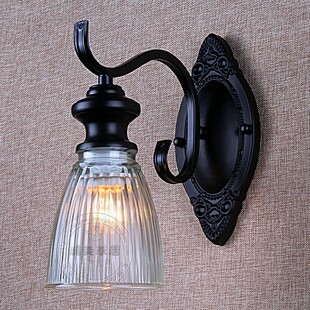 北欧壁灯玻璃镜前灯床头灯卧室田园壁灯简约地中海客厅洗手间灯具