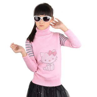 A148儿童羊绒衫女童毛衣 2013新款 童装韩版中大童羊毛衫清仓特价