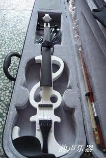 厂家直销 全手工制作 白色电小提琴 电子小提琴 配白色弓子