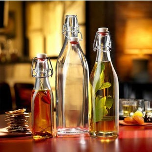 厨房用品宜家密封瓶 果汁瓶酒瓶 透明玻璃瓶调味瓶 调料瓶3件套