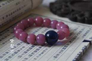 「紫馨兰 」 古法琉璃  老珠子60年代  手链