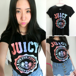 JUICY*COUTURE 2014夏 字母修身短袖T恤女