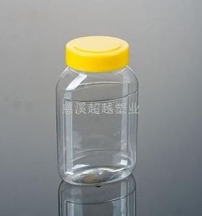 500g扁形蜂蜜瓶 广口塑料瓶 花粉瓶 果酱瓶(PT015)