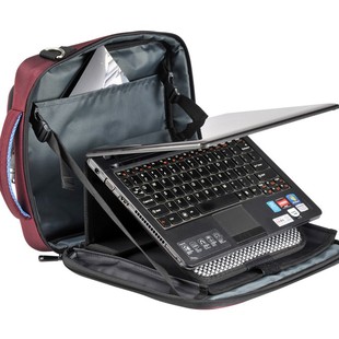 高档商务移动办公桌黑色14寸笔记本电脑包可手提肩背牢固耐磨加厚