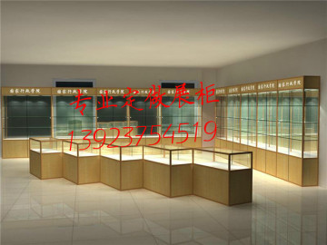 化妆品展柜 展示柜 玻璃展柜 广州深圳精品货架 钛合金展柜