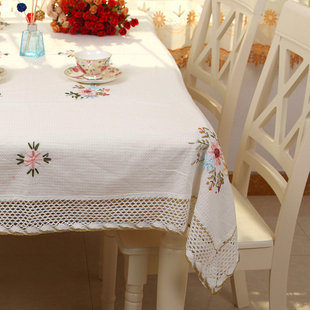 茶几桌布布艺欧式棉麻餐桌布长方形电脑搭巾圆桌书桌布正方形台布