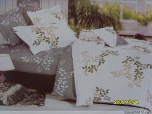 高密纯棉斜纹床单四件套 床笠式套件 1.2米 1.5米 1.8米床上用品