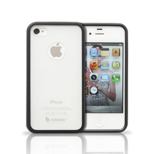 正品杰森克斯 包邮iphone4/4S手机壳 边框壳 纯色 透明保护套